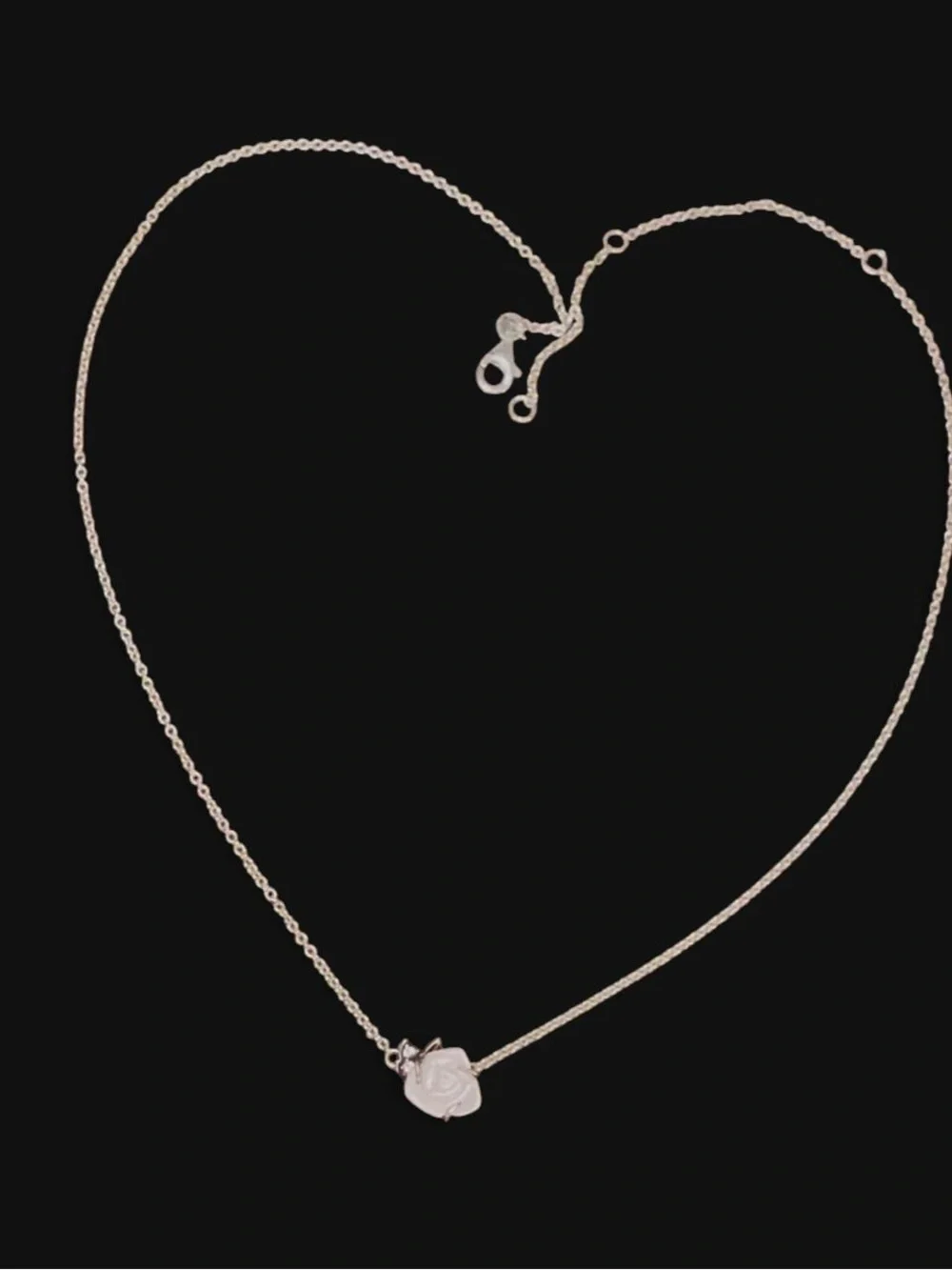 PANDORA White Rose in Bloom Collier Necklace
